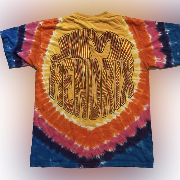 Vintage Y2K Jimi Hendrix Tie Dye Double Sided Zion Rootswear T-Shirt - Picture 2 of 2
